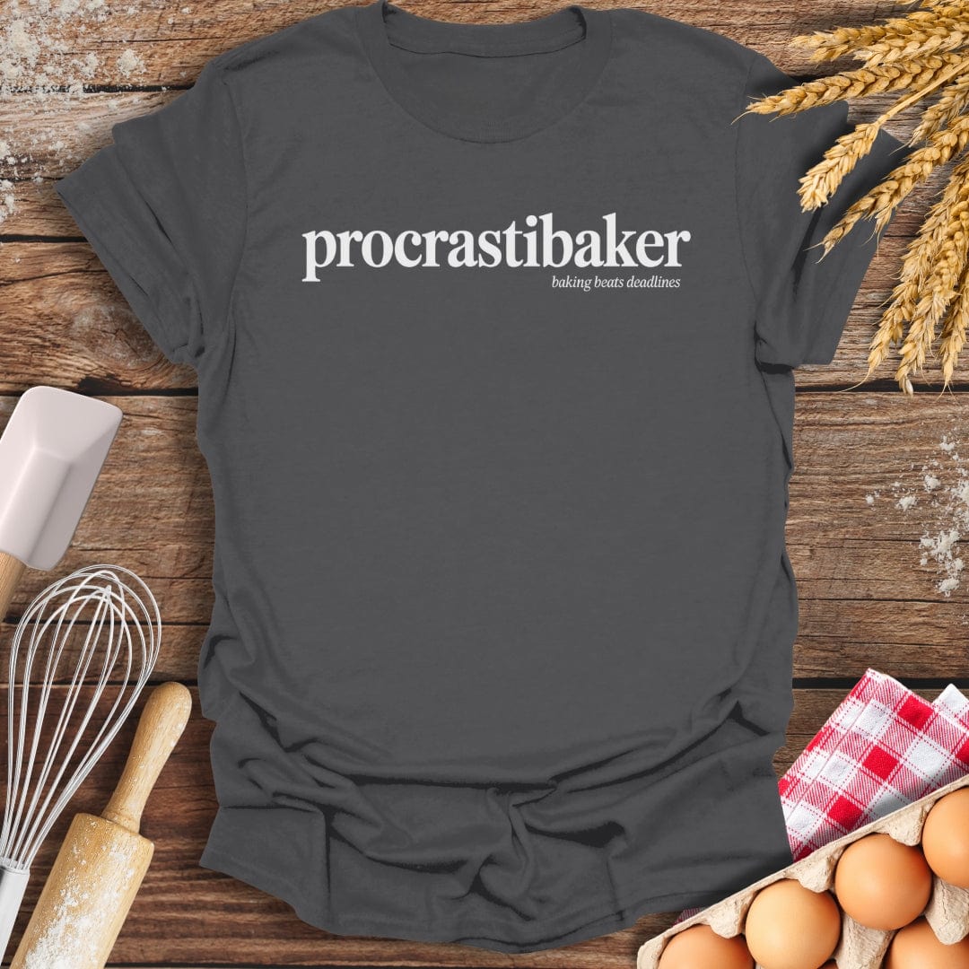 procrastibaker T-Shirt Charcoal / S Baking Threads