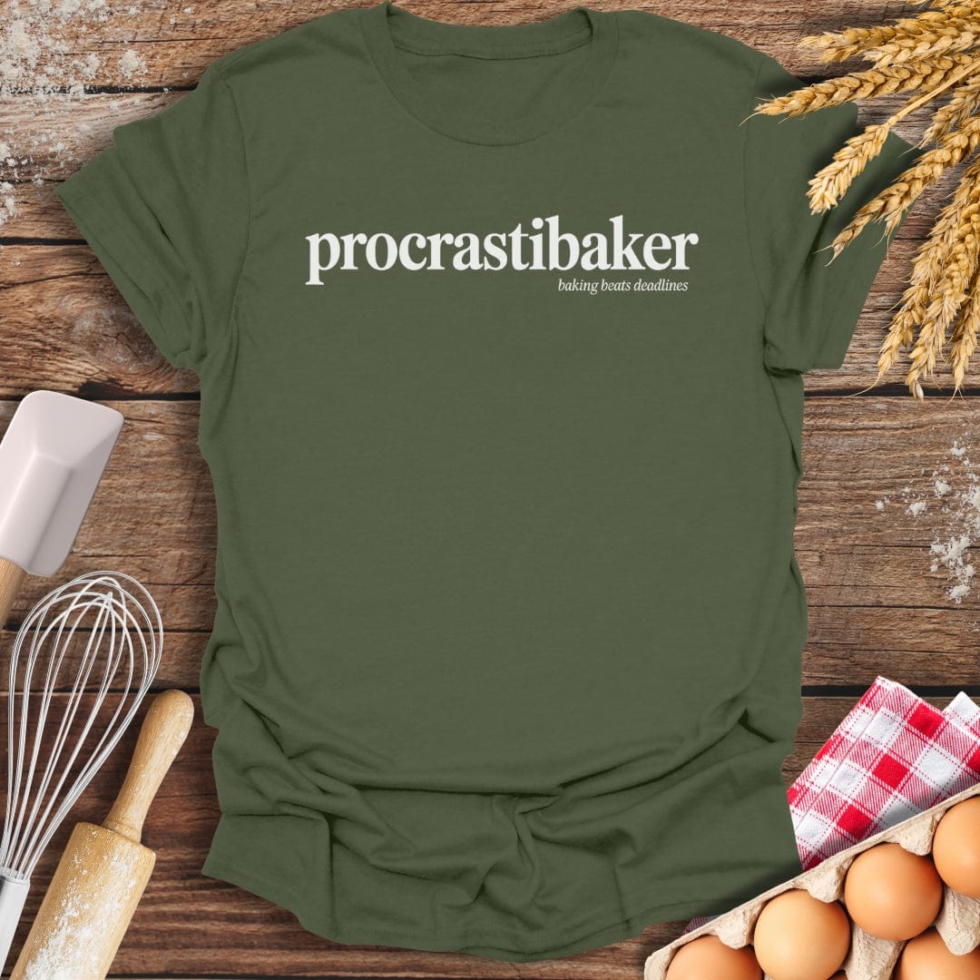 procrastibaker T-Shirt Military Green / S Baking Threads
