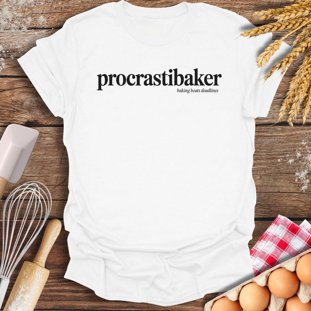 procrastibaker T-Shirt White / S Baking Threads