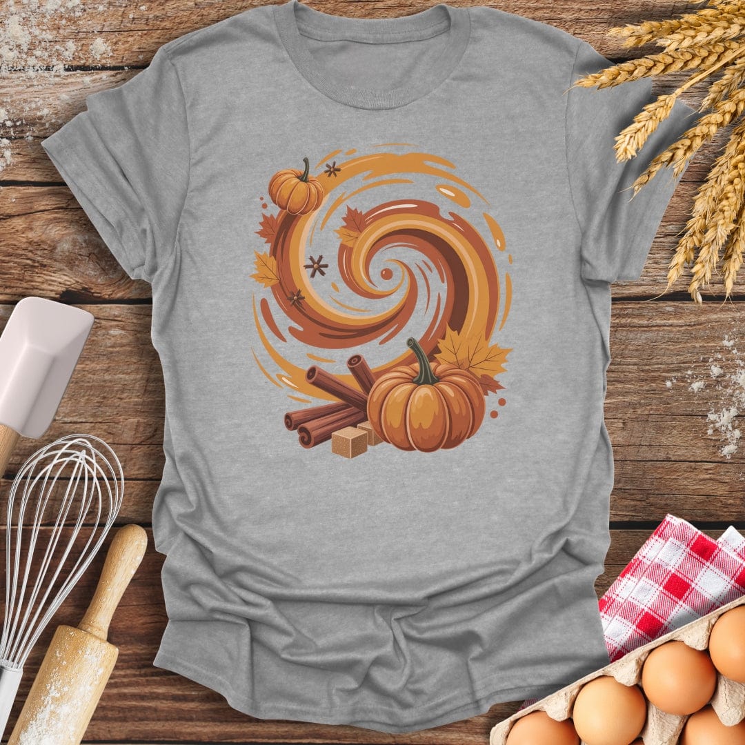 Pumpkin Spice Vortex T-Shirt Sport Grey / S Baking Threads