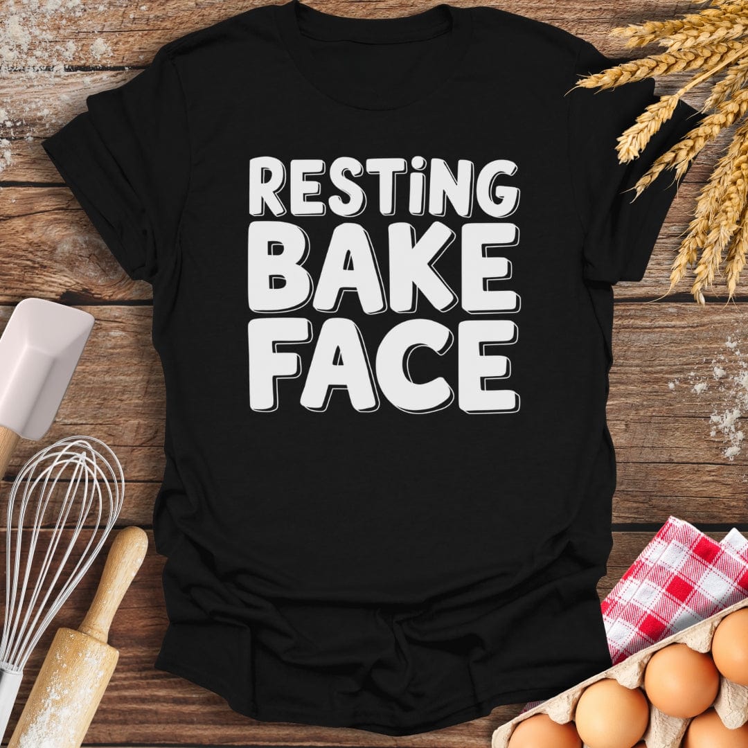 Resting Bake Face T-Shirt Black / S Baking Threads