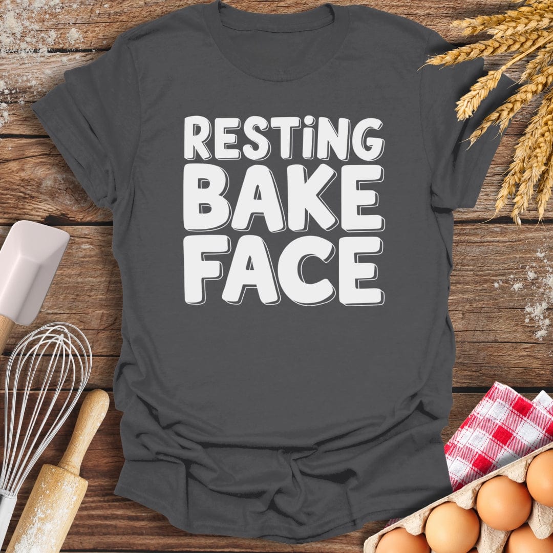Resting Bake Face T-Shirt Charcoal / S Baking Threads