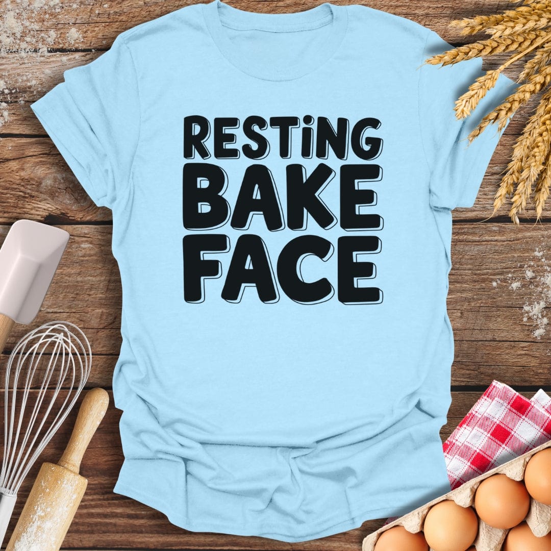 Resting Bake Face T-Shirt Light Blue / S Baking Threads