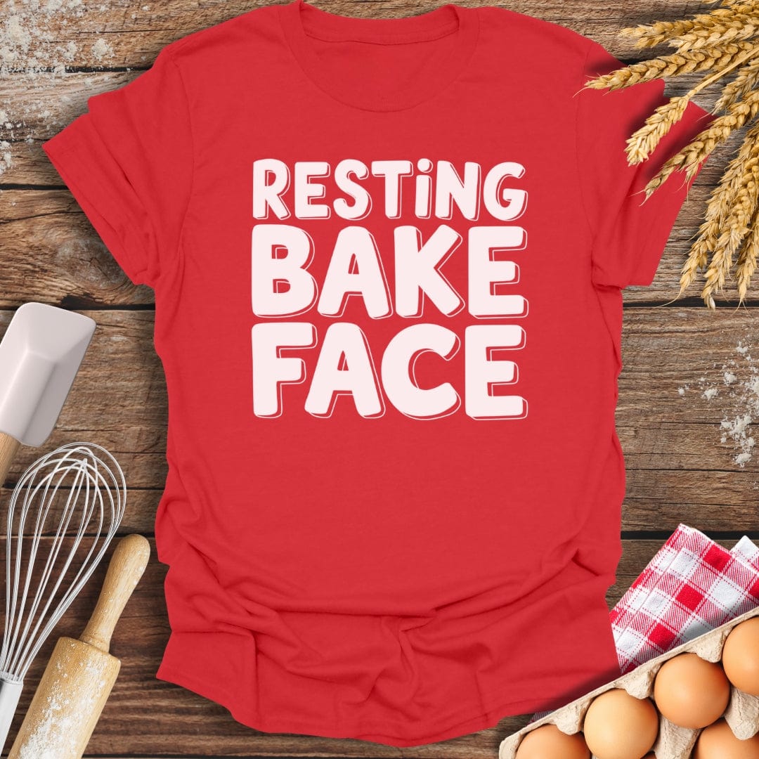 Resting Bake Face T-Shirt Red / S Baking Threads