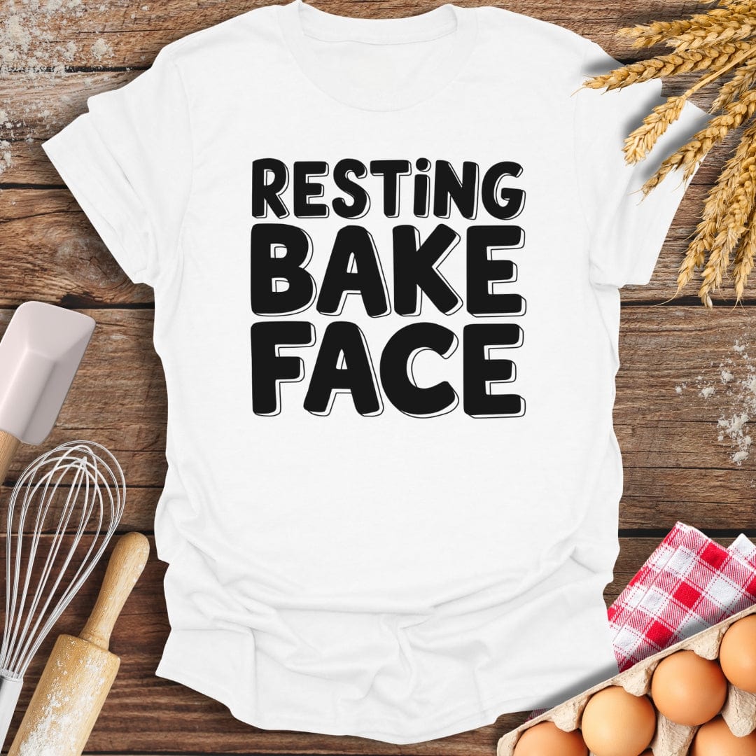 Resting Bake Face T-Shirt White / S Baking Threads