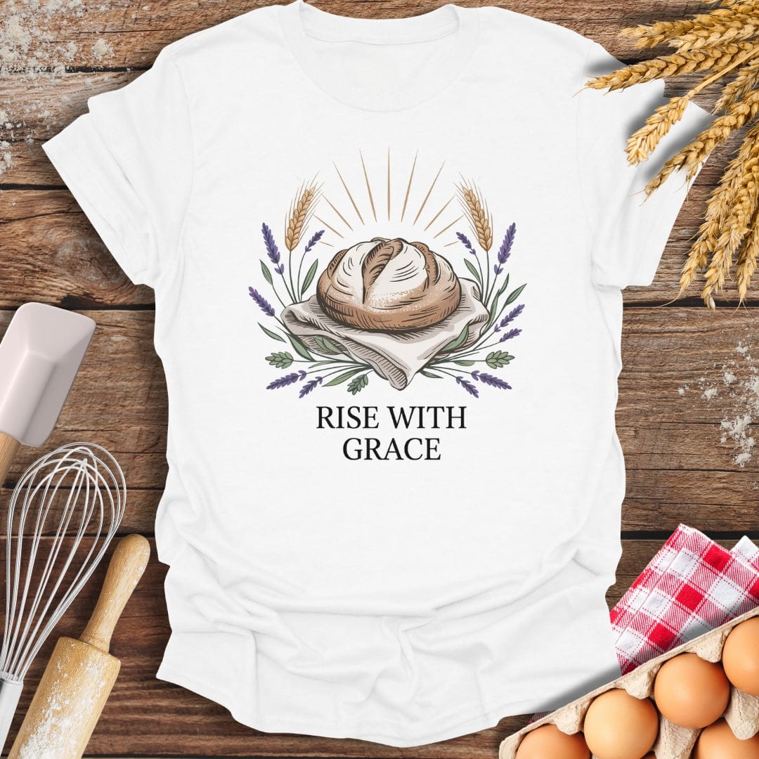 Rise With Grace T-Shirt White / S Baking Threads