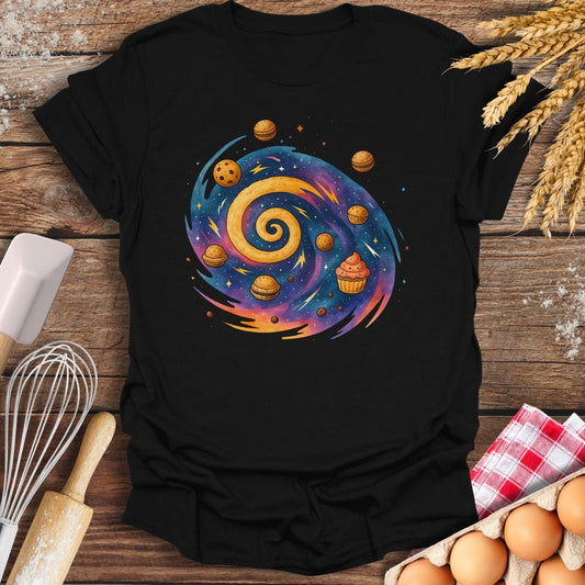 Rolling Galaxy T-Shirt Black / S Baking Threads