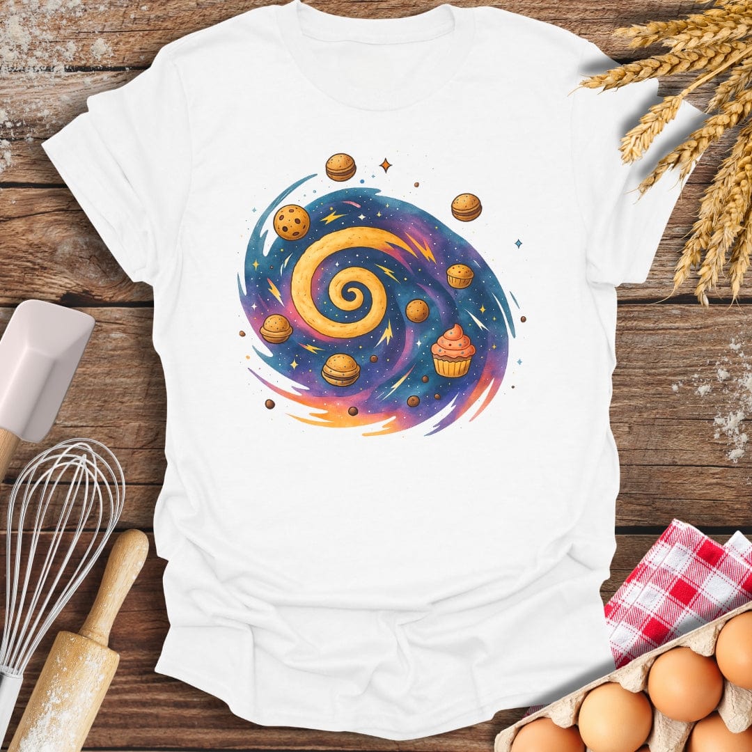 Rolling Galaxy T-Shirt White / S Baking Threads