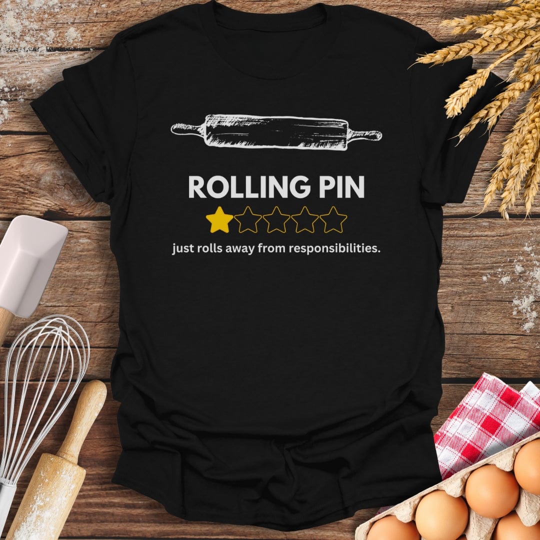Rolling Pin: 1 Star Review T-Shirt Black / S Baking Threads