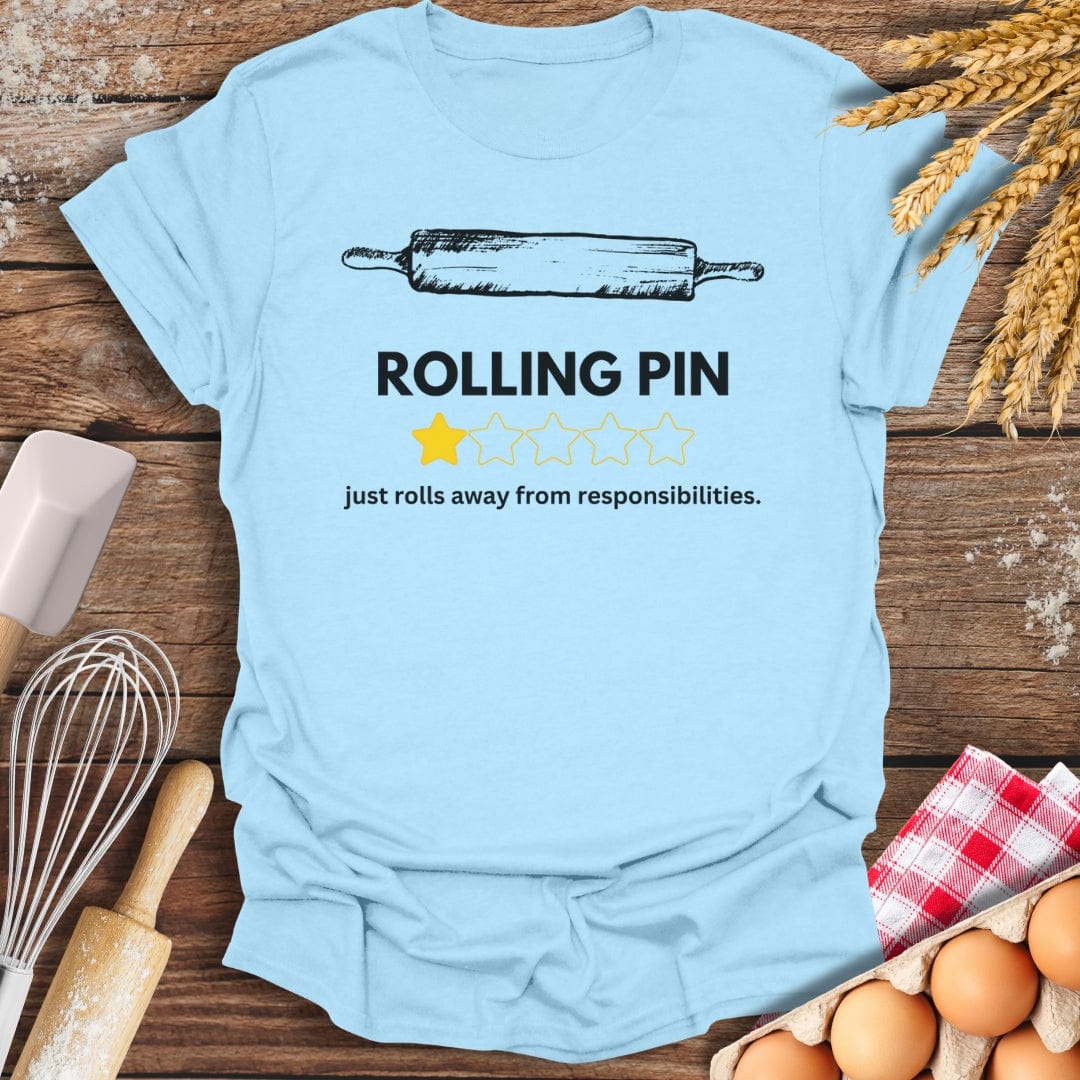 Rolling Pin: 1 Star Review T-Shirt Light Blue / S Baking Threads