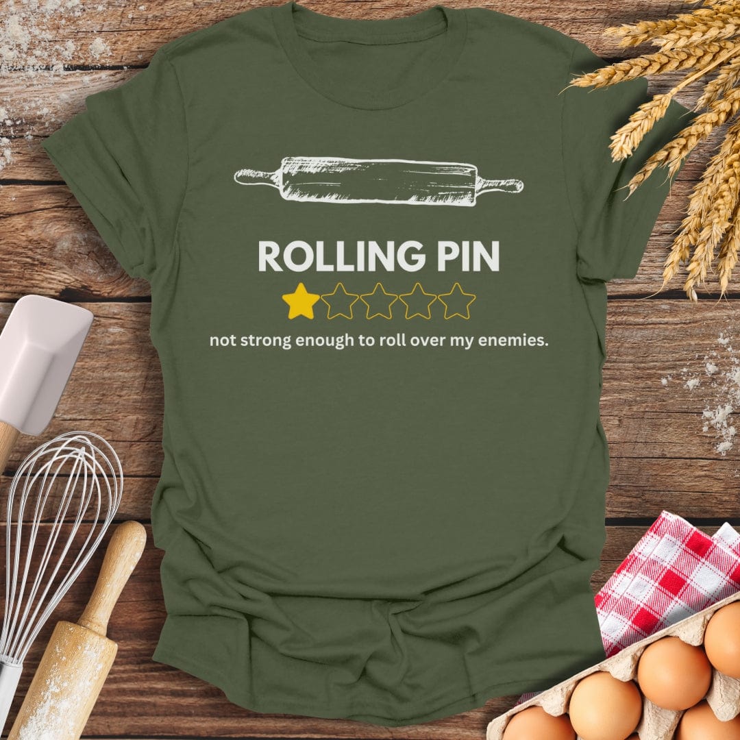 Rolling Pin: 1 Star Review T-Shirt Military Green / S Baking Threads