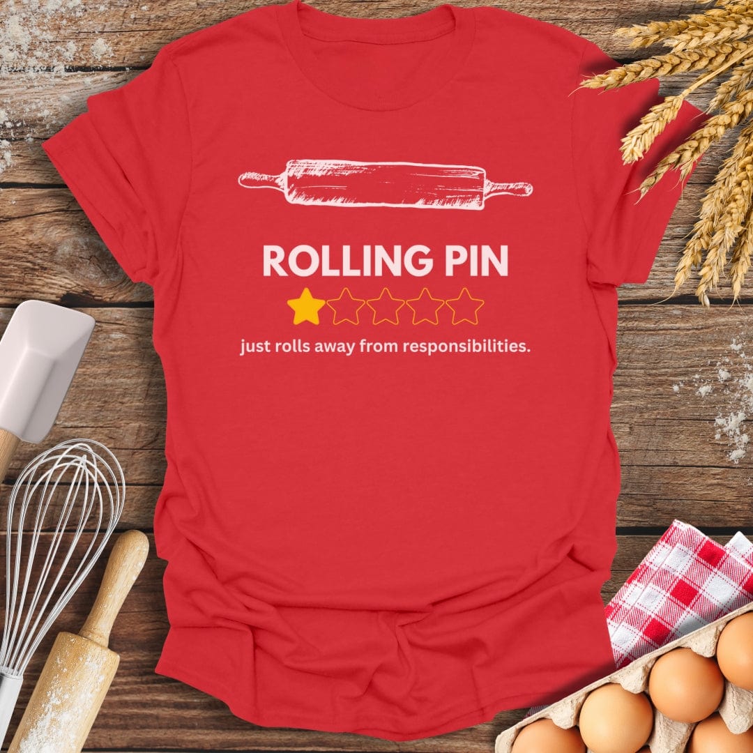 Rolling Pin: 1 Star Review T-Shirt Red / S Baking Threads