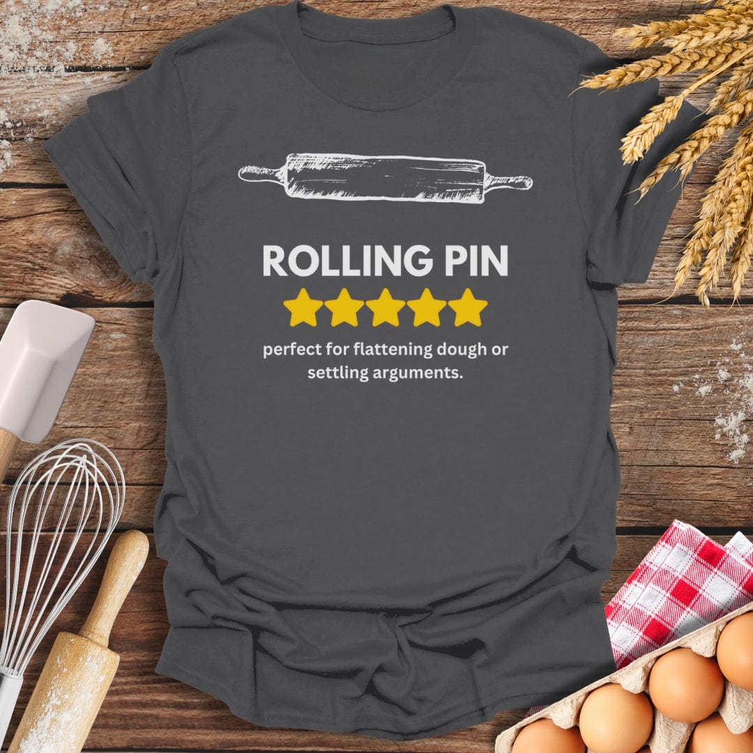 Rolling Pin: 5 Star Review T-Shirt Charcoal / S Baking Threads