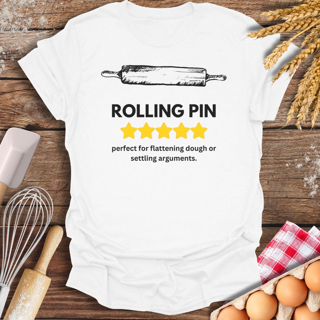 Rolling Pin: 5 Star Review T-Shirt White / S Baking Threads
