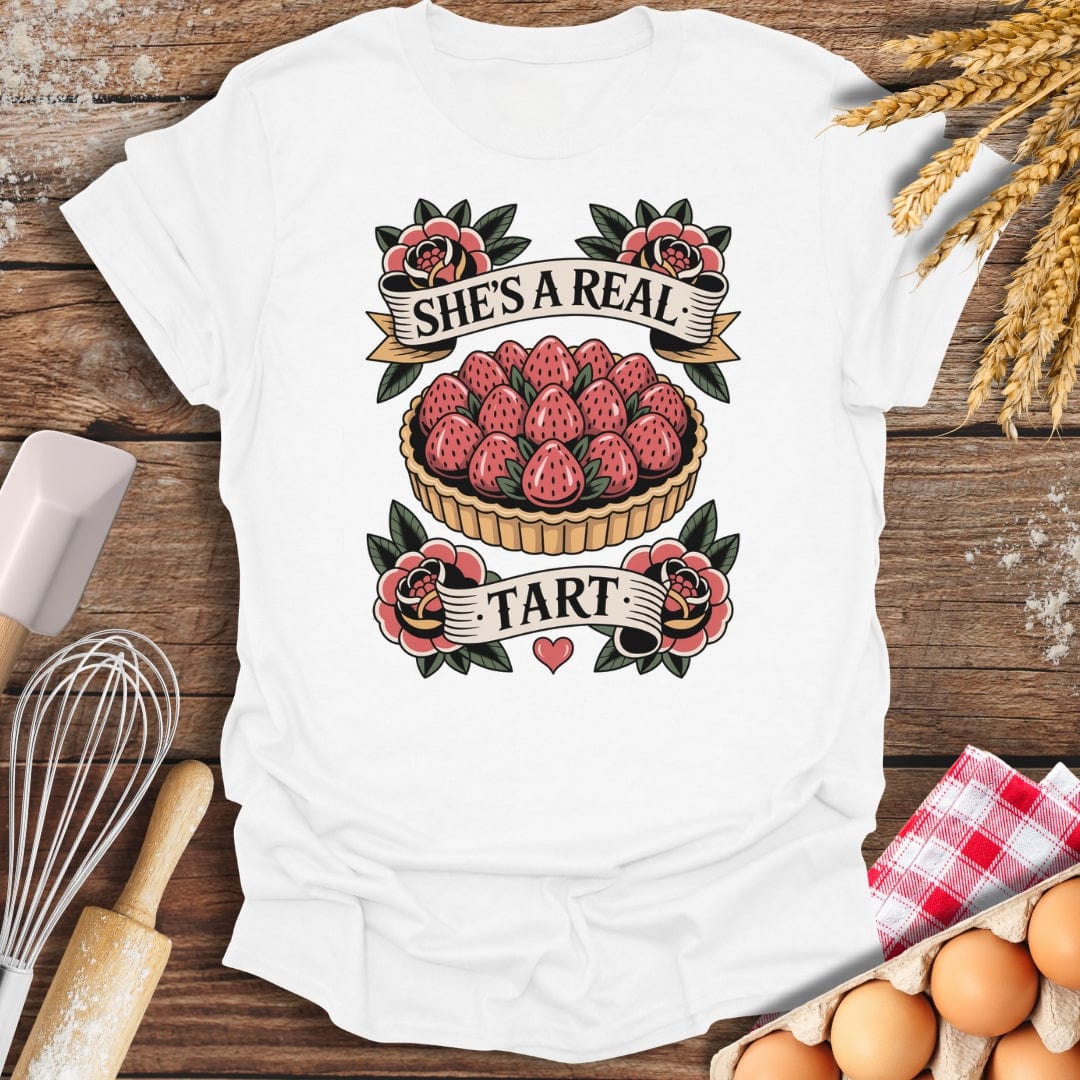 She's A Real Tart T-Shirt White / S Baking Threads