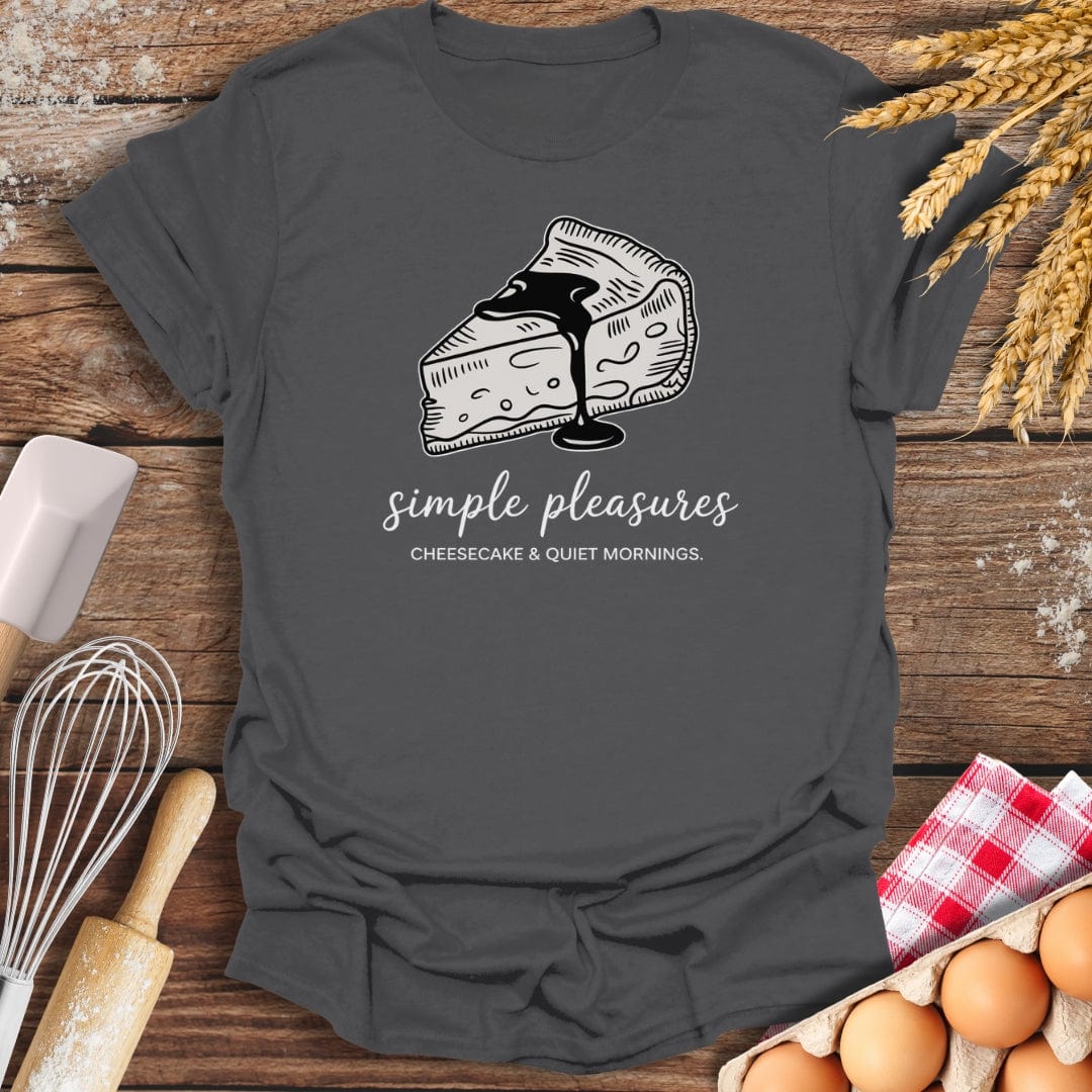 Simple Cheesecake T-Shirt Charcoal / S Baking Threads