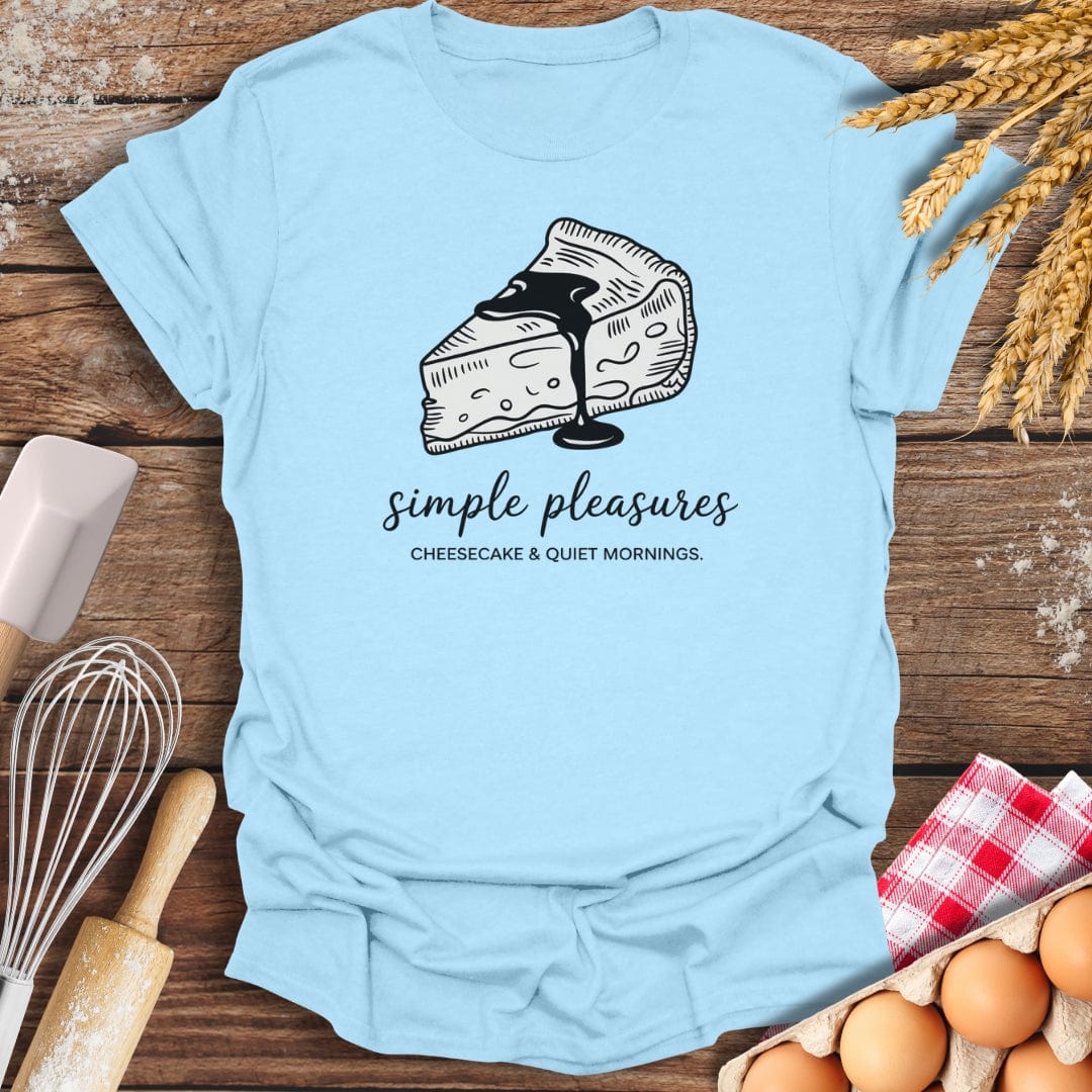 Simple Cheesecake T-Shirt Light Blue / S Baking Threads