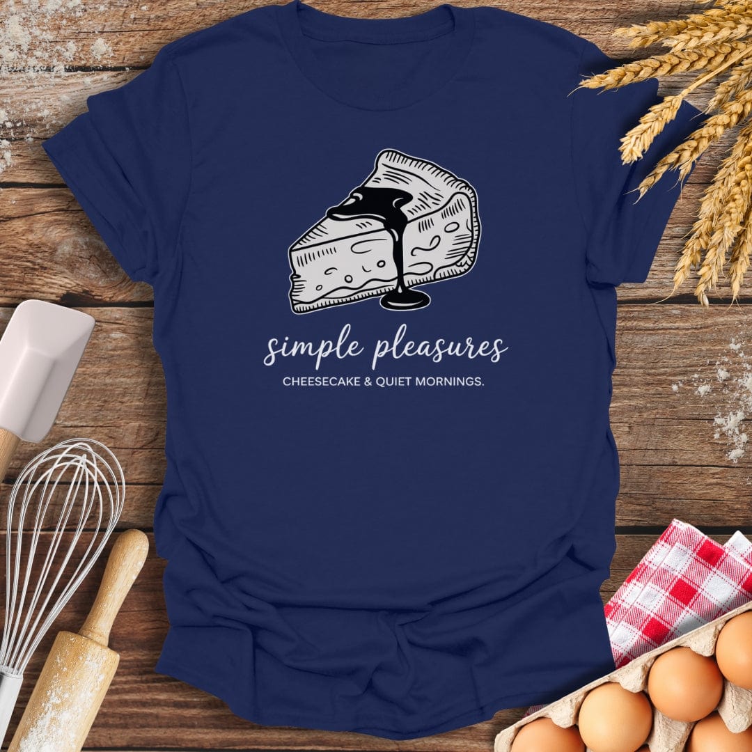 Simple Cheesecake T-Shirt Navy / S Baking Threads