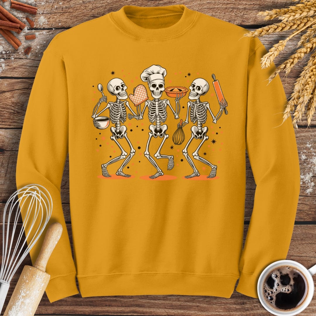 Skeletons Baking Sweatshirt Gold / S Baking Threads