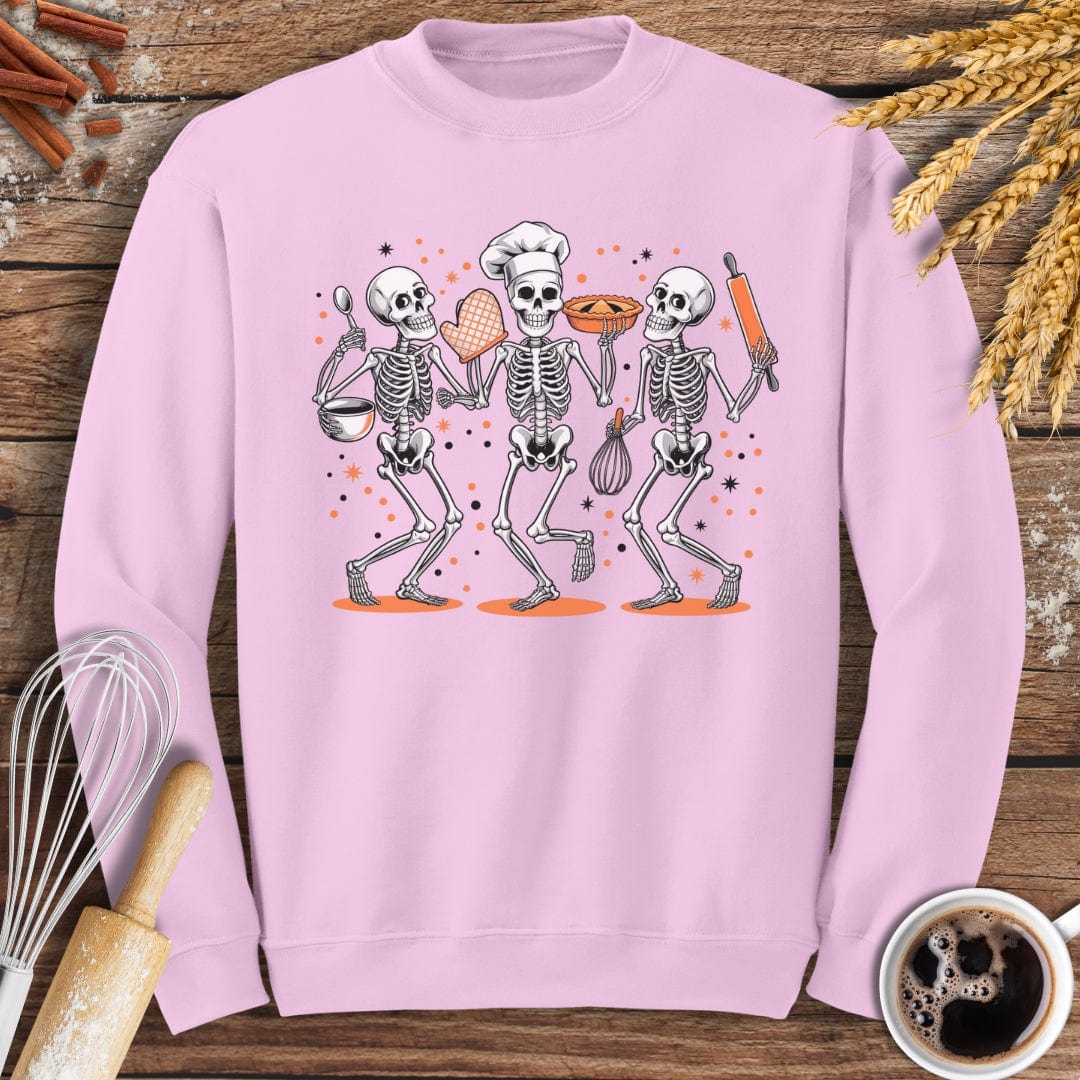 Skeletons Baking Sweatshirt Light Pink / S Baking Threads