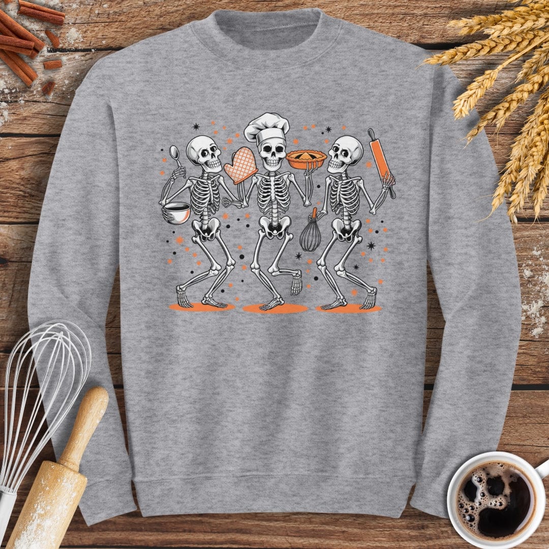 Skeletons Baking Sweatshirt Sport Grey / S Baking Threads
