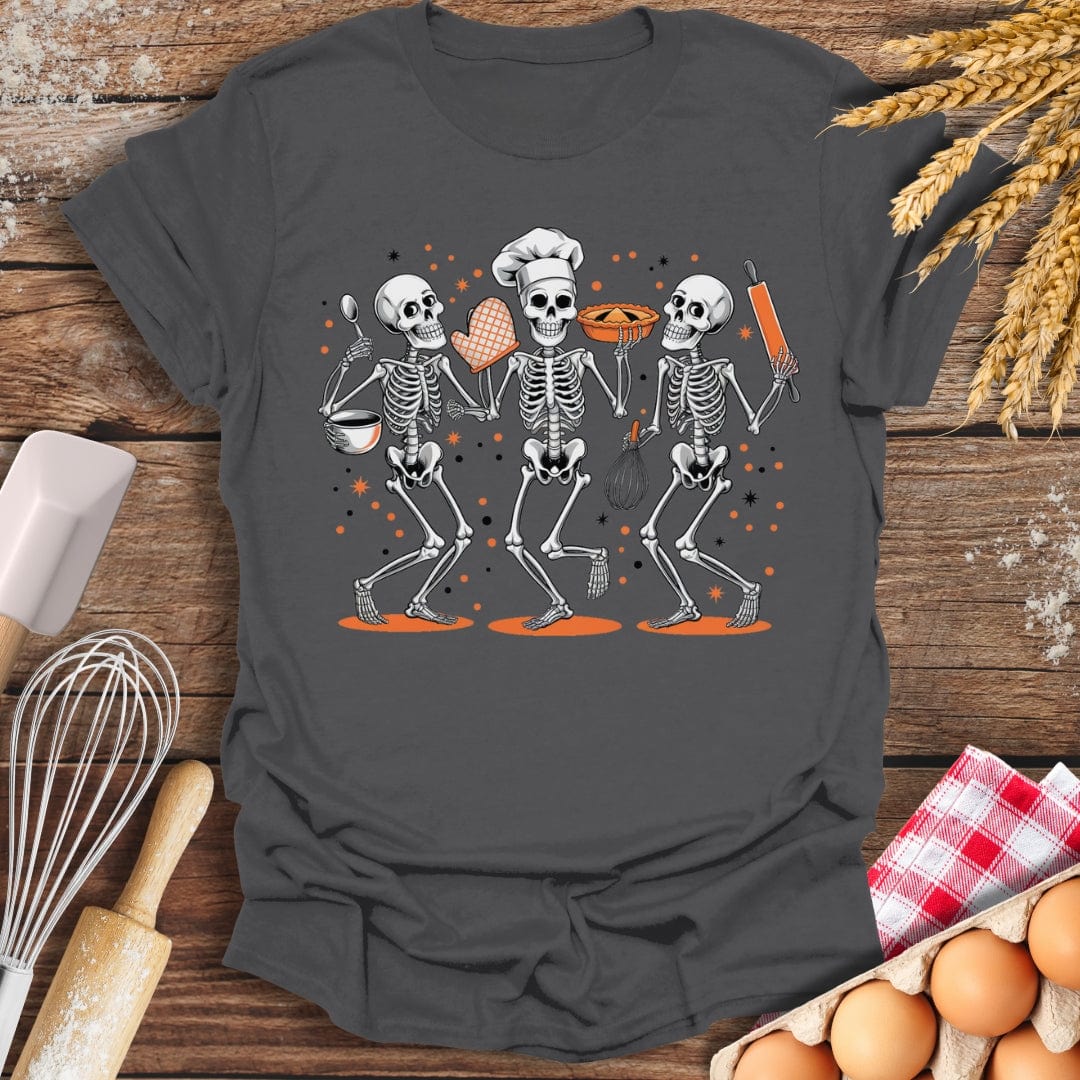 Skeletons Baking T-Shirt Charcoal / S Baking Threads