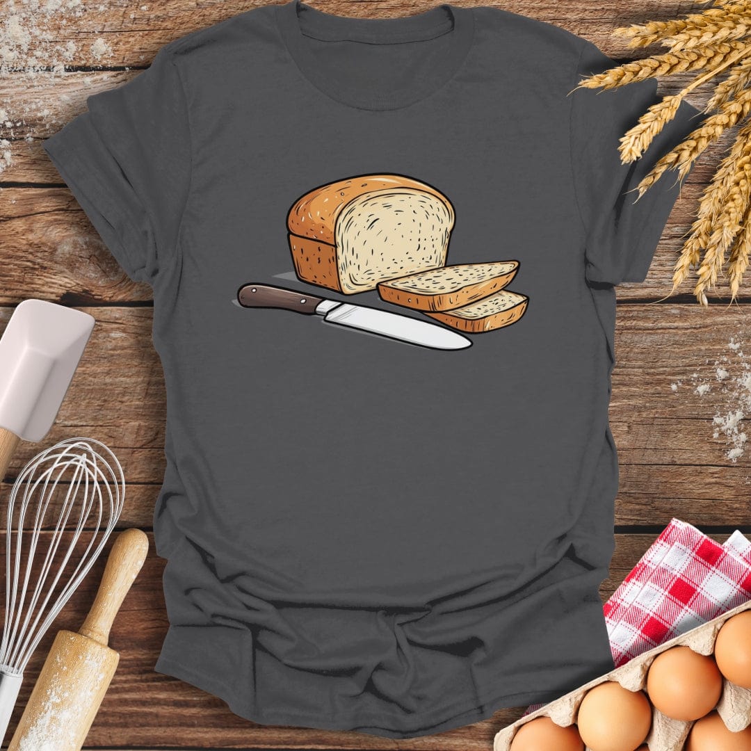 Slice of Bread T-Shirt Charcoal / S Baking Threads