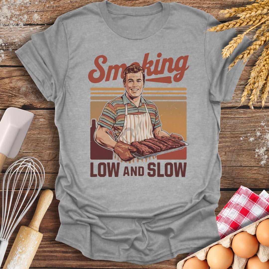 Smoking Low And Slow T-Shirt Sport Grey / S Baking Threads