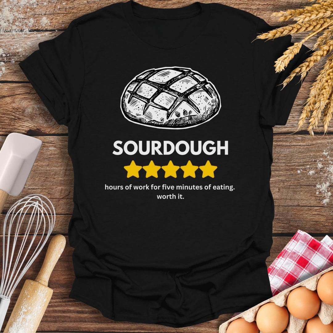 Sourdough: 5 Star Review T-Shirt Black / S Baking Threads