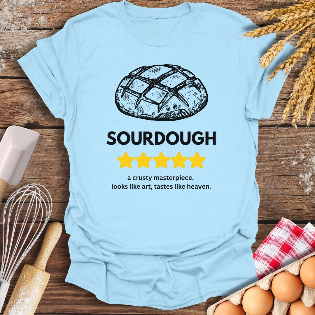 Sourdough: 5 Star Review T-Shirt Light Blue / S Baking Threads