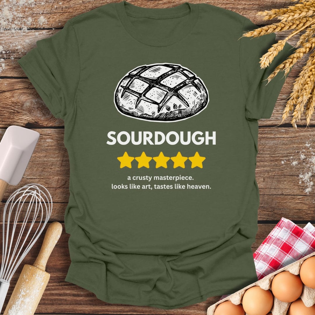 Sourdough: 5 Star Review T-Shirt Military Green / S Baking Threads