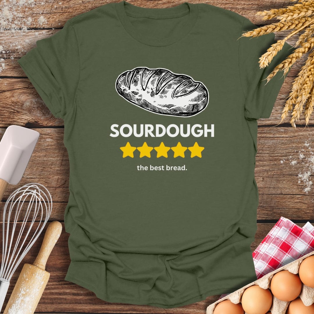 Sourdough: 5 Star Review T-Shirt Military Green / S Baking Threads