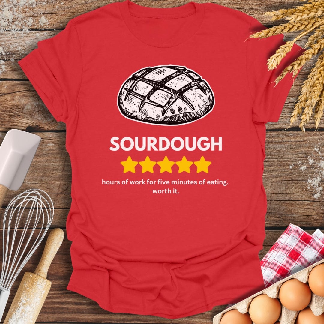 Sourdough: 5 Star Review T-Shirt Red / S Baking Threads