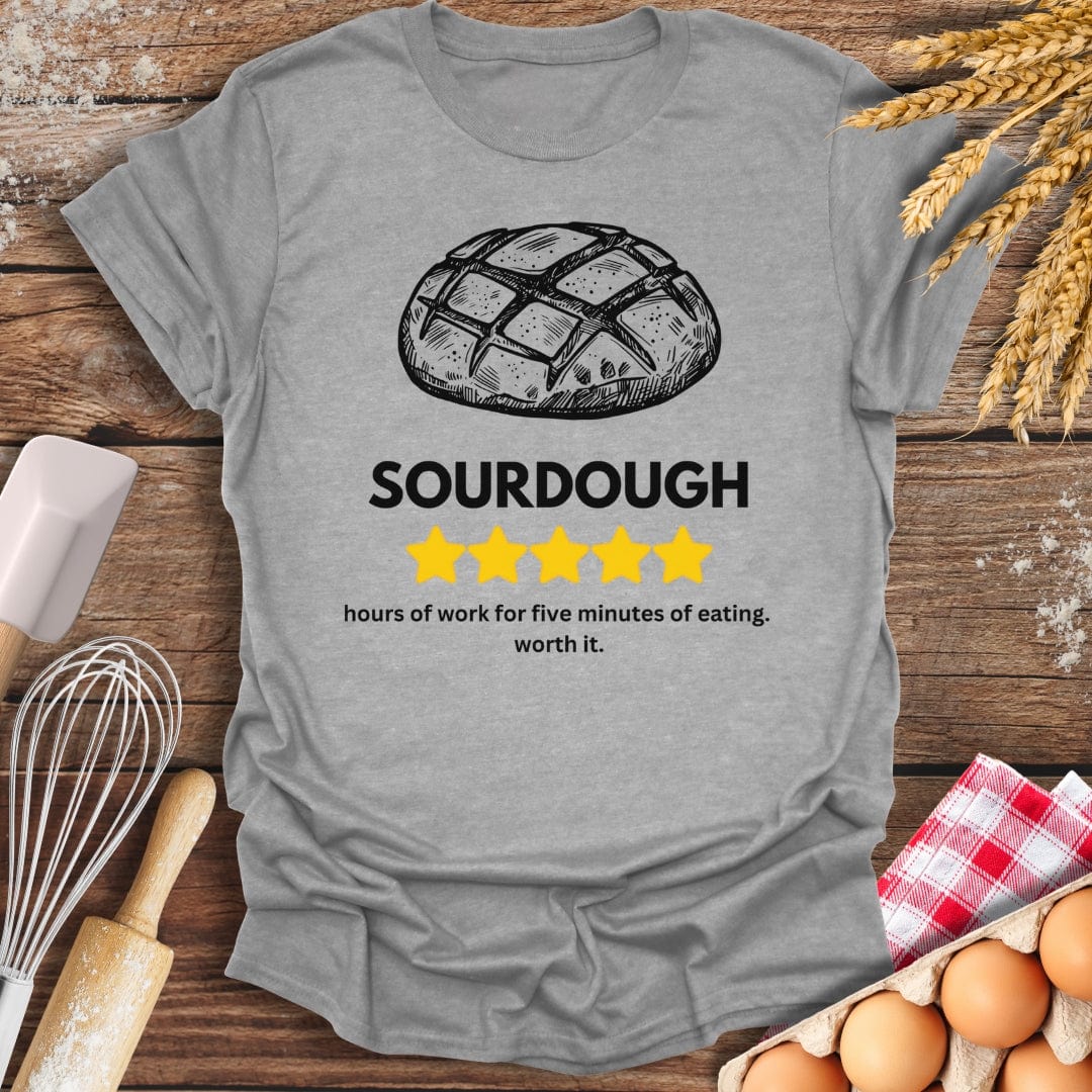 Sourdough: 5 Star Review T-Shirt Sport Grey / S Baking Threads