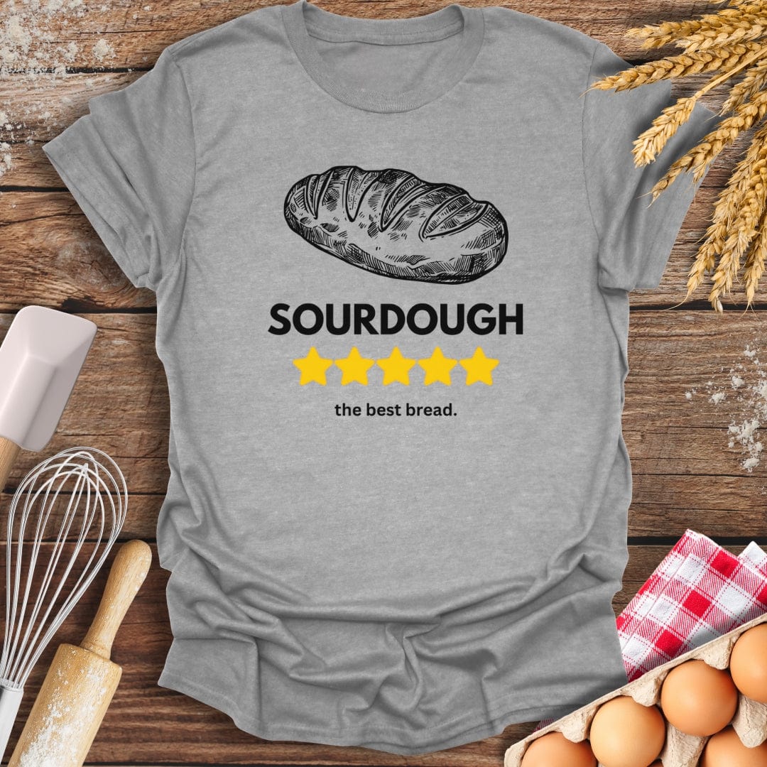 Sourdough: 5 Star Review T-Shirt Sport Grey / S Baking Threads