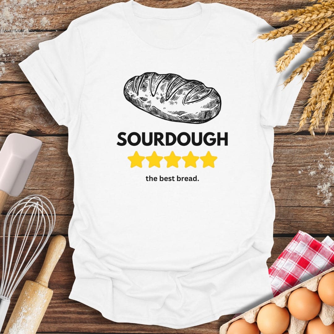 Sourdough: 5 Star Review T-Shirt White / S Baking Threads