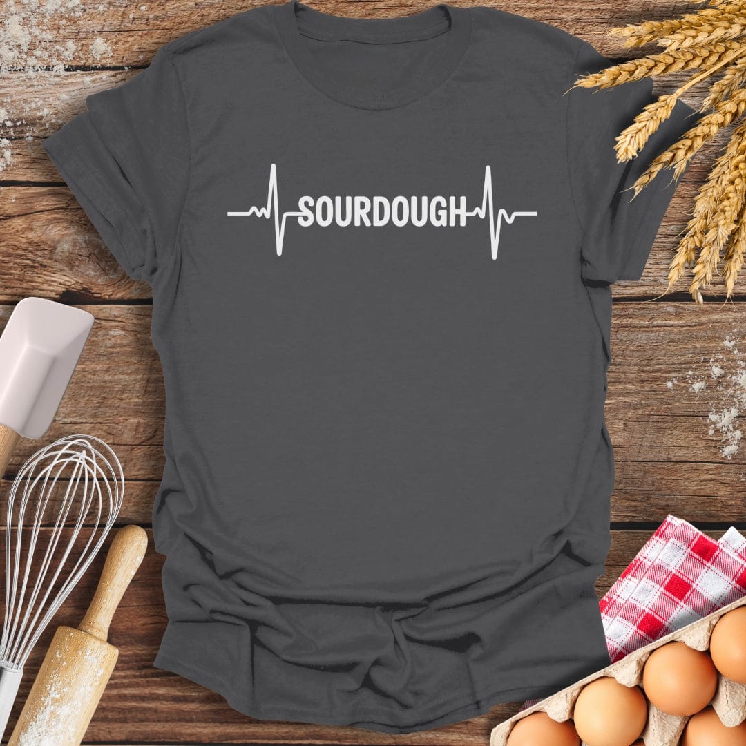 Sourdough EKG T-Shirt Charcoal / S Baking Threads
