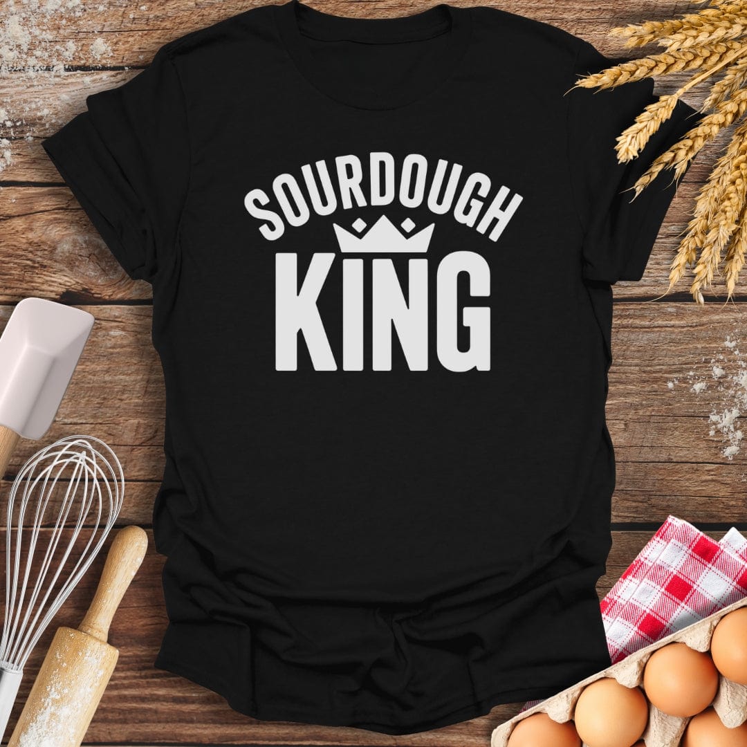Sourdough King T-Shirt Black / S Baking Threads