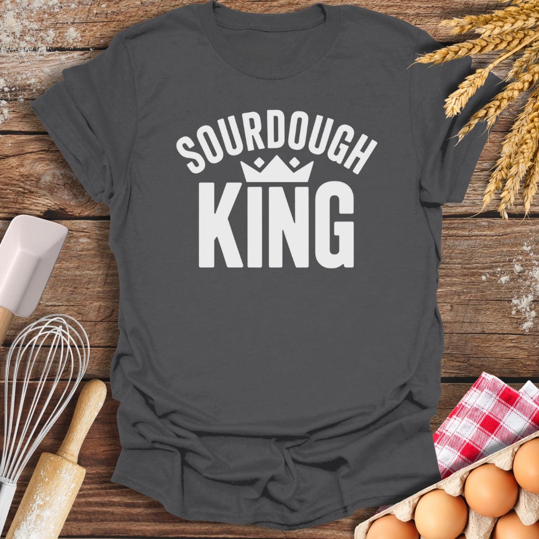 Sourdough King T-Shirt Charcoal / S Baking Threads