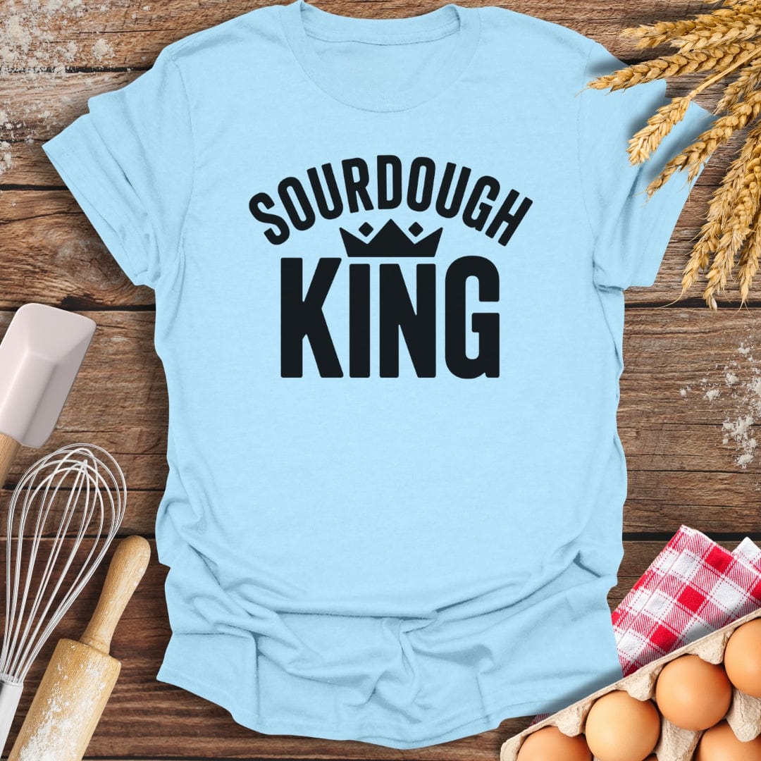 Sourdough King T-Shirt Light Blue / S Baking Threads
