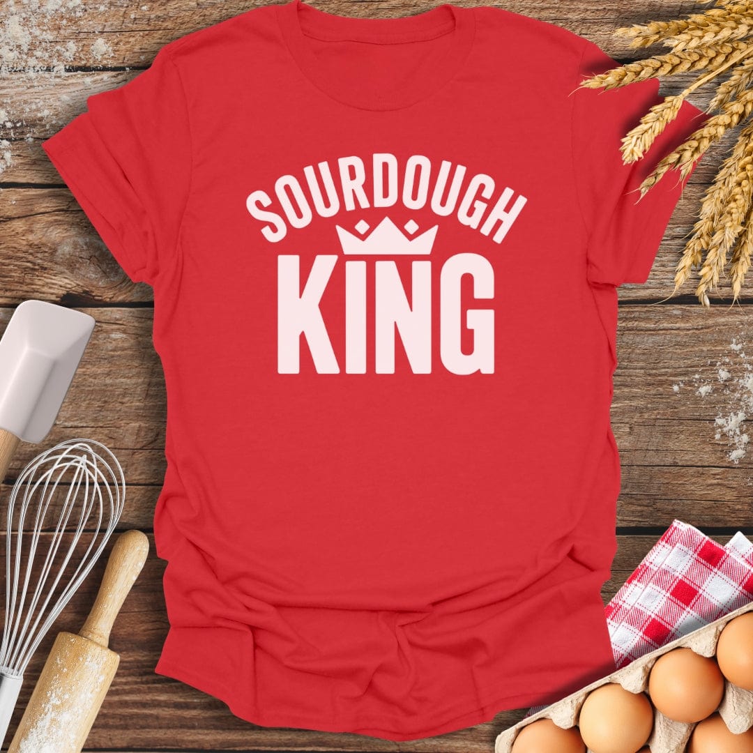 Sourdough King T-Shirt Red / S Baking Threads
