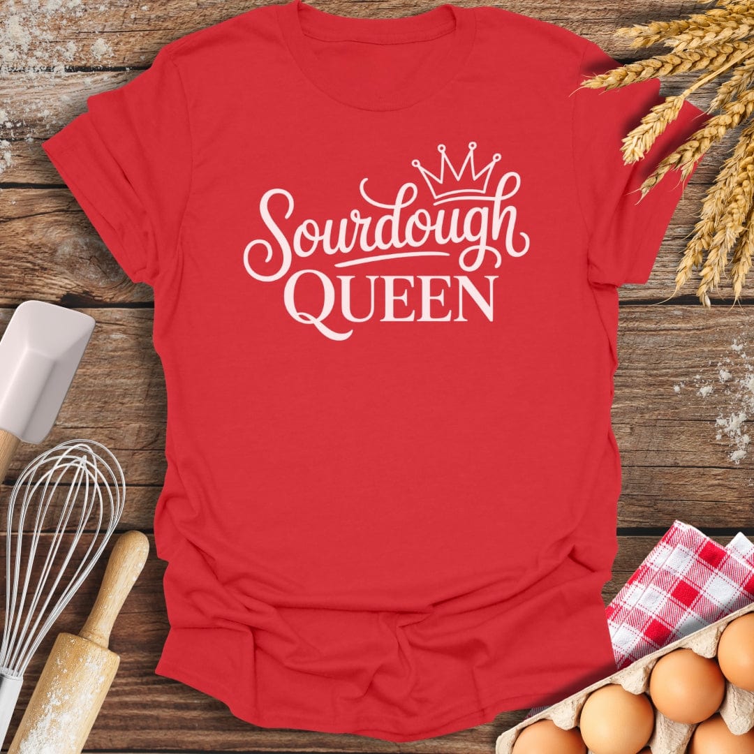 Sourdough Queen T-Shirt Red / S Baking Threads