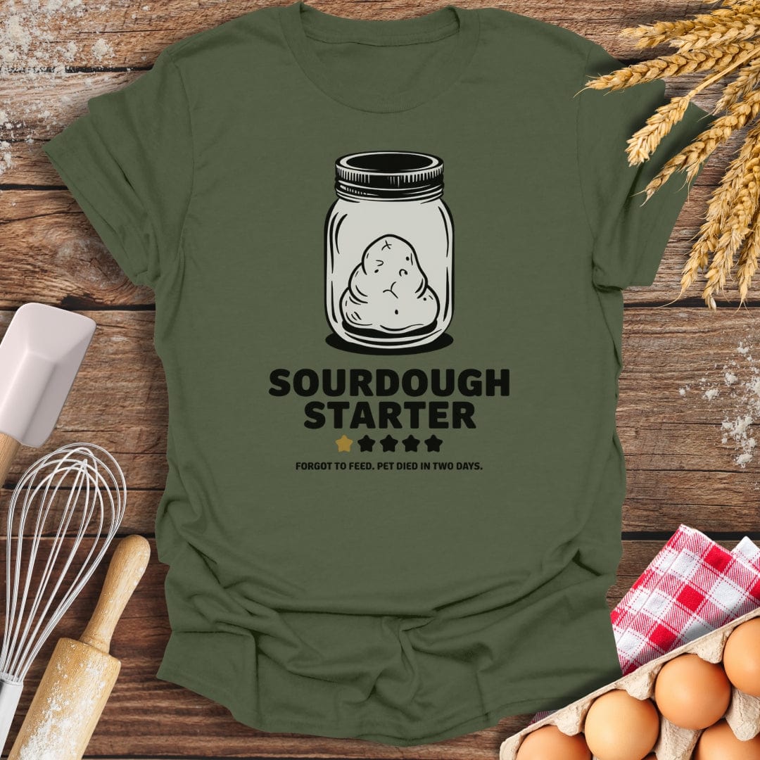 Sourdough Starter: 1 Star Review T-Shirt Military Green / S Baking Threads