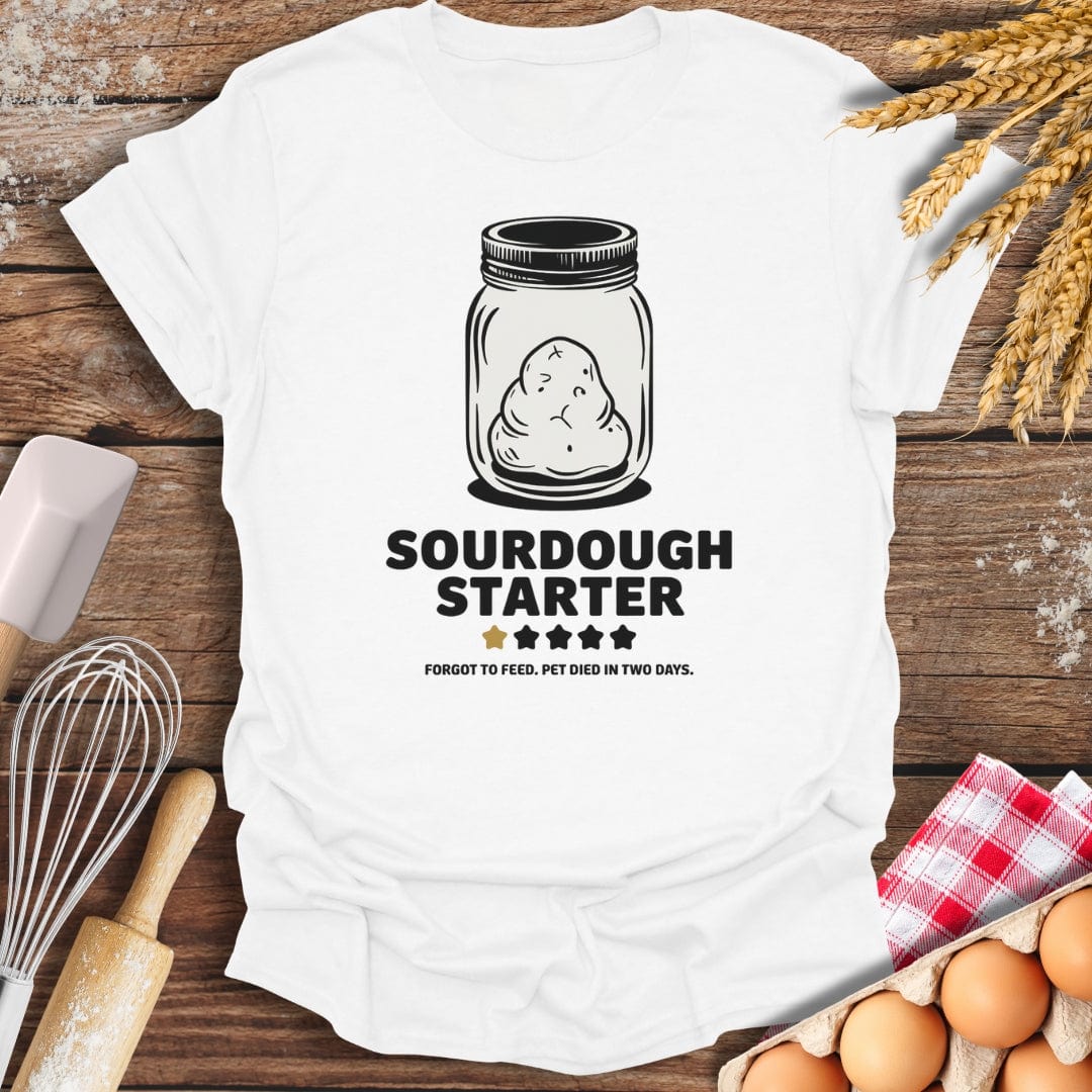 Sourdough Starter: 1 Star Review T-Shirt White / S Baking Threads