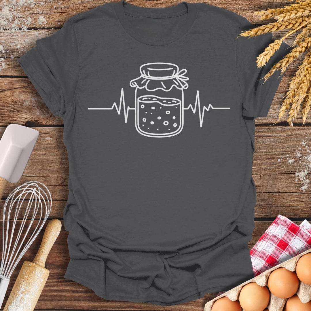 Sourdough Starter EKG T-Shirt Charcoal / S Baking Threads