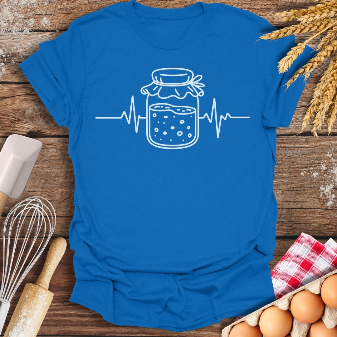 Sourdough Starter EKG T-Shirt Royal / S Baking Threads