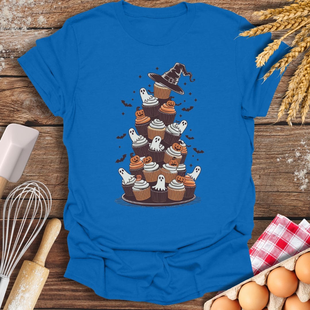 Spooky Cupcake Tower T-Shirt Royal / S Baking Threads