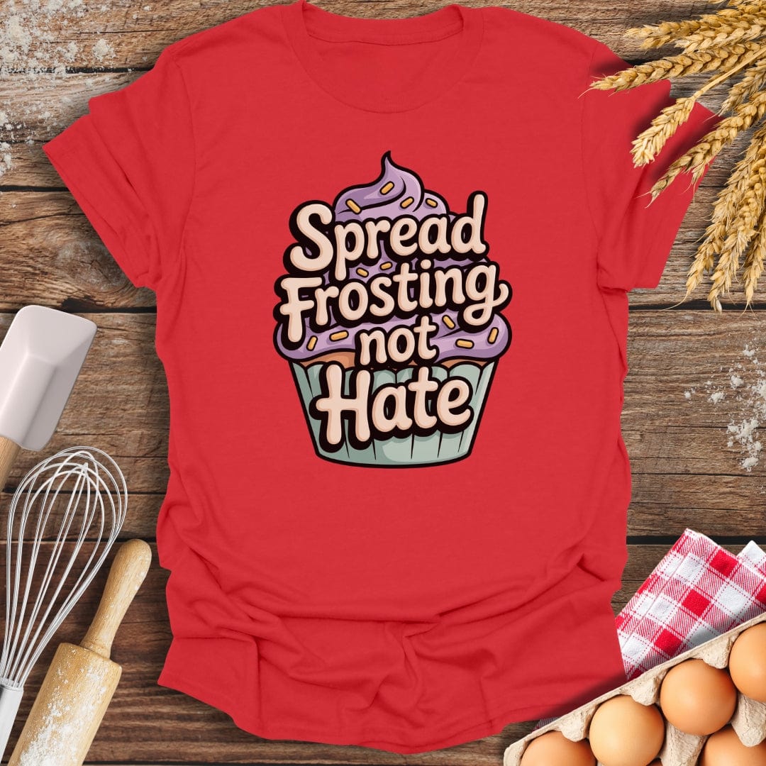 Spread Frosting T-Shirt Red / S Baking Threads
