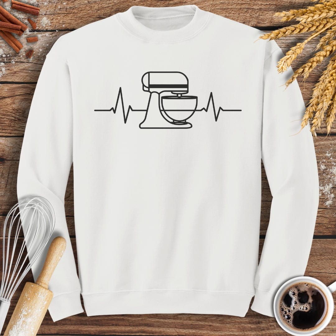 Stand Mixer EKG Sweatshirt Baking Threads