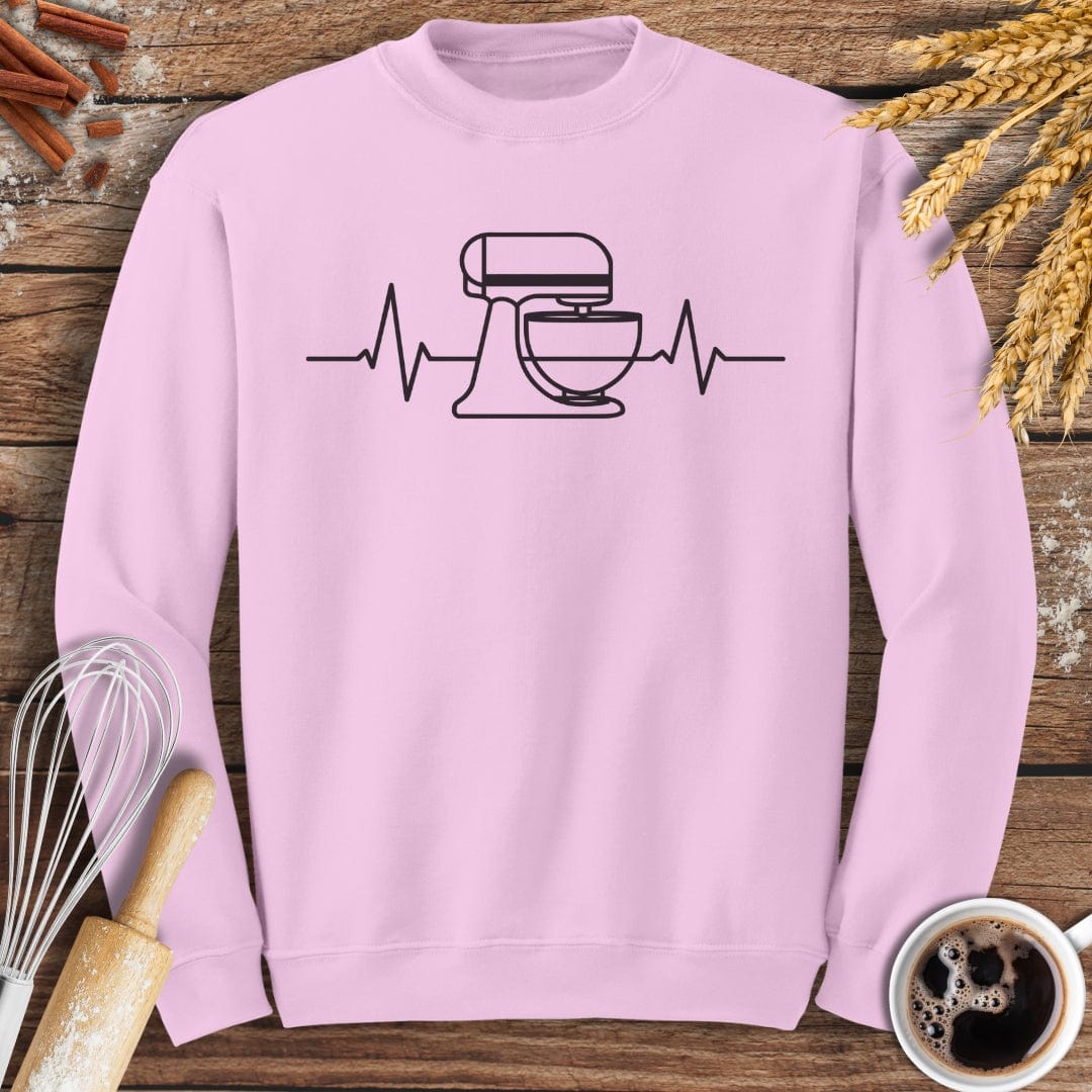 Stand Mixer EKG Sweatshirt Baking Threads